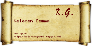 Kelemen Gemma névjegykártya